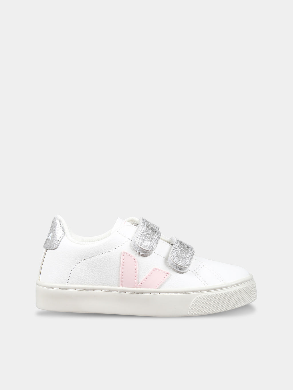 White sneakers for girl with logo